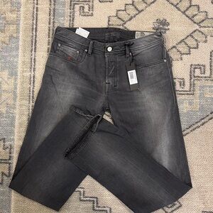 Men's Diesel ZATINY Gray Washed Jeans - Classic Slim Fit 32
